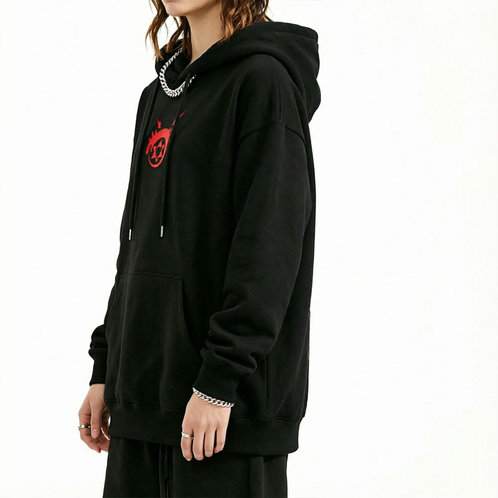Fullmetal Alchemist Coat - เสื้อฮู้ดอนิเมะฟูลเมทัลอัลเคมิสต์ ลายการ์ตูนตลกๆ เอ็ดเวิร์ด เอลริค เสื้อฮู้ดพิมพ์ลายกราฟิก แฟชั่นลำลองสำหรับผู้ชายและผู้หญิง