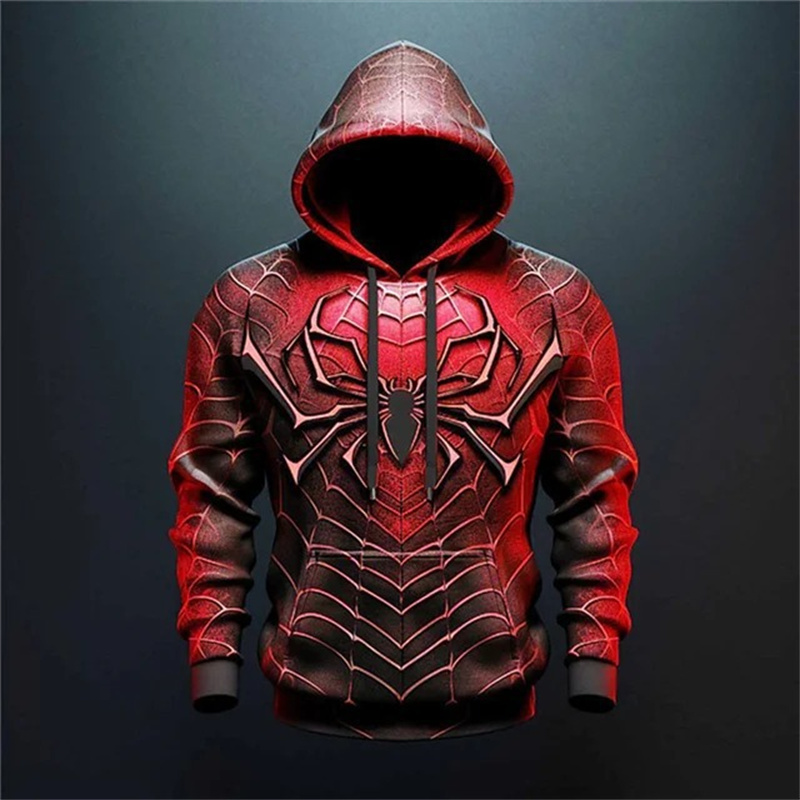 Fullmetal Alchemist Coat - เสื้อฮู้ดลายแมงมุมแขนยาวสำหรับผู้ชาย, เสื้อฮู้ดลำลองพิมพ์ลาย3D แนวสตรีทฮิปฮอปไซส์ใหญ่6XL ฤดูใบไม้ร่วงฤดูหนาว