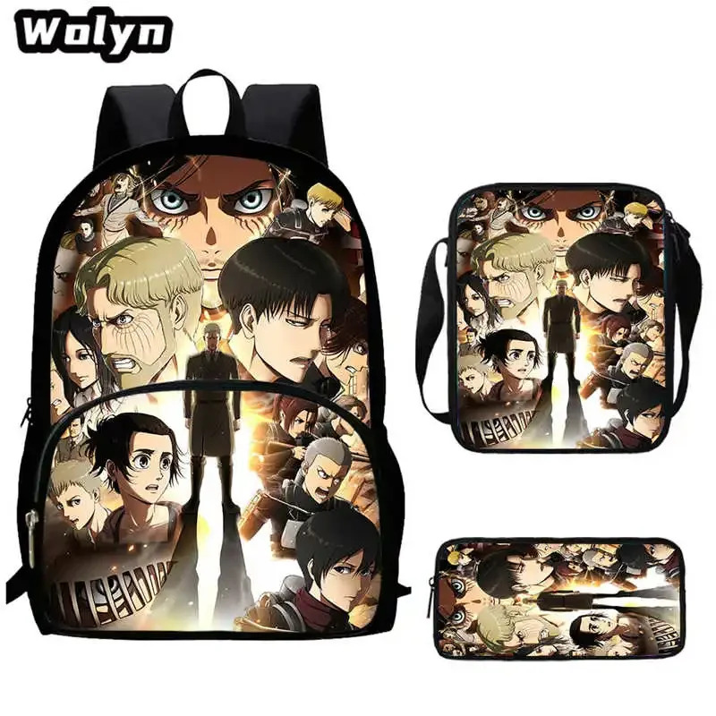 Attack Titan Cloak - ชุดกระเป๋าอนิเมะ Attack on Titan 3 ชิ้น