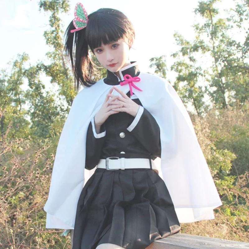 Demon Slayer Haori - ชุดคอสเพลย์ผู้หญิงสึยูริคานาโอะเสื้อคลุมอาบน้ำอนิเมะสำหรับเด็กผู้ใหญ่เครื่องประดับทรงผมปีศาจฆ่าปีศาจ