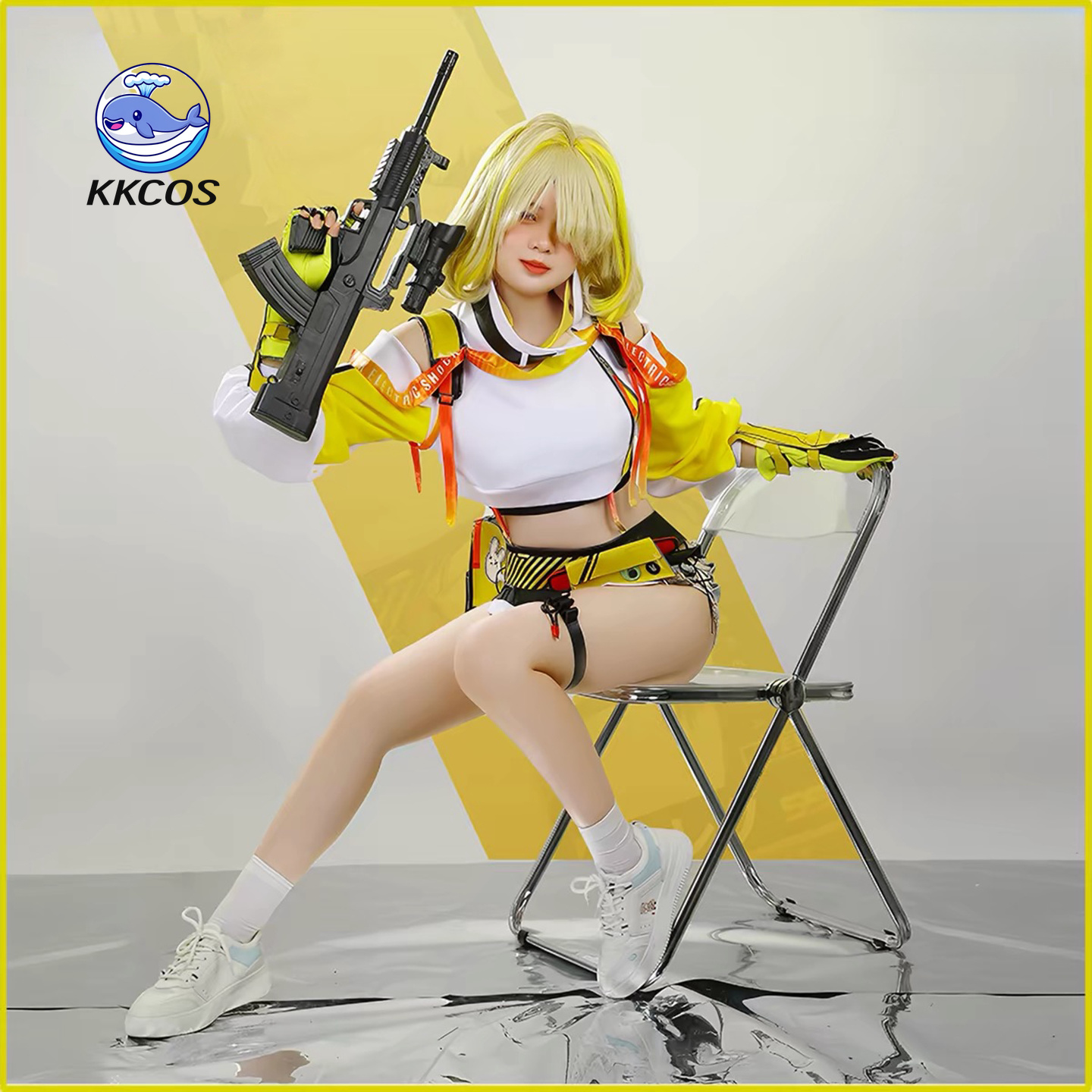 Anime Cosplay Dress - เคเคคอส นิกเก้ เอลเล็งคอสเพลย์เครื่องแต่งกายชุดเต็มผู้หญิงชุดสีเหลืองฮาโลวีนคาร์นิวัลเสื้อผ้าสวมบทบาท