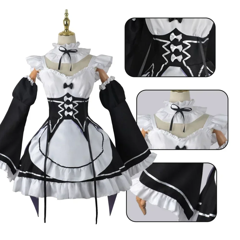 Anime Cosplay Rem - อะนิเมะ ราม เรม โลลิต้า เมย์ด คอสเพลย์