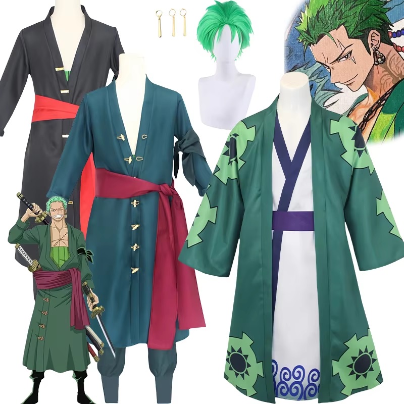Cosplay Anime Zoro - ชุดคอสเพลย์โรโรโนอา โซโล บิลิบิลิ ชุดอนิเมะ โซโล คอสเพลย์