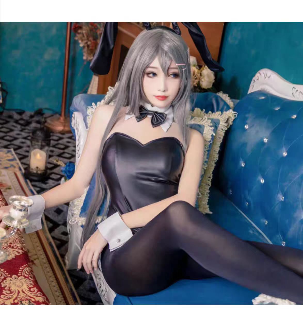 Cosplay Anime Bunny Girl - ชุดคอสเพลย์กระต่ายสาวเซ็กซี่ ซากุระจิมะ ไม ชุดจั๊มสูทกระต่าย ซากุระจิมะ ไม
