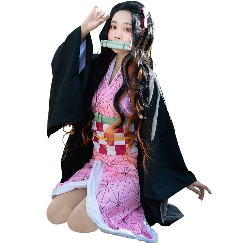 Demon Slayer Haori - ชุดคอสเพลย์อนิเมะดาบพิฆาตอสูร เนซึโกะ คามาโดะ ปี 2025 ยี่ยยี่