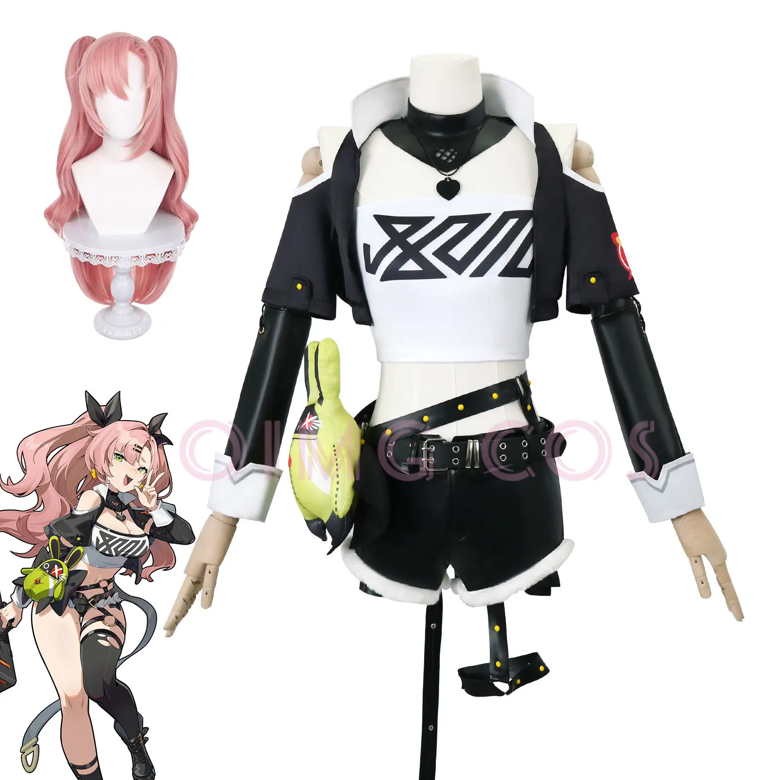 Anime Cosplay For Halloween - นิโคล เดมาลา เซนเลส โซน ซีโร่คอสเพลย์เครื่องแต่งกายวิกผมอะนิเมะฮาโลวีนเครื่องแต่งกายปาร์ตี้มาสเคอเรดผู้หญิงเกม