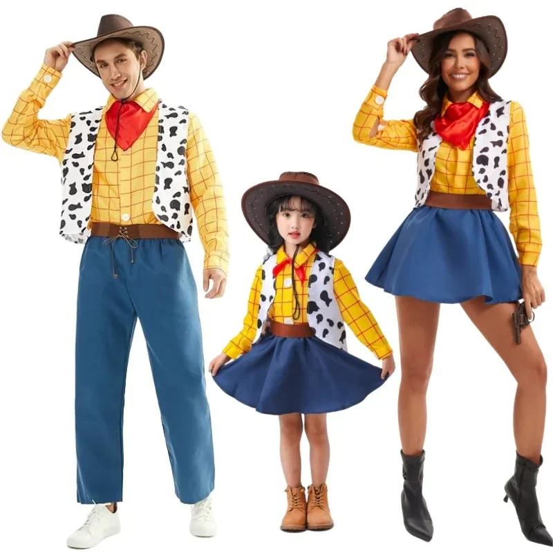 Anime Cosplay Ideas For Women - ฮาโลวีนคู่ครอบครัวคอสเพลย์ไอเดียเครื่องแต่งกาย Woody Jessie ชุดภาพยนตร์เวที Carnival Party
