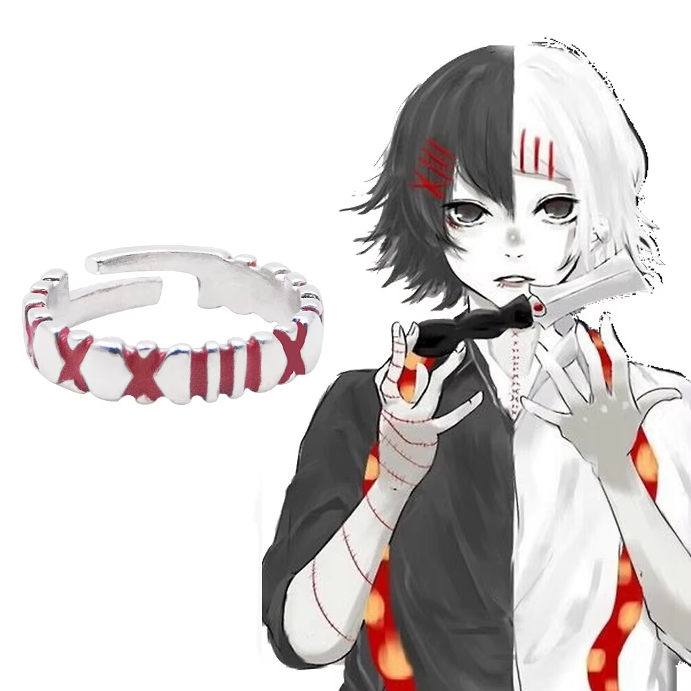 Anime Cosplay Tokyo Ghoul - แหวนอนิเมะ Tokyo Ghoul ลายจูโจ ซูซุยะ เรย์