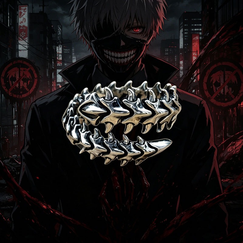 Anime Cosplay Tokyo Ghoul - อุปกรณ์เสริมนิ้วมือคอสเพลย์อนิเมะ Tokyo Ghoul สุดฮิต ปรับขนาดได้ รูปทรงกระดูกสันหลัง