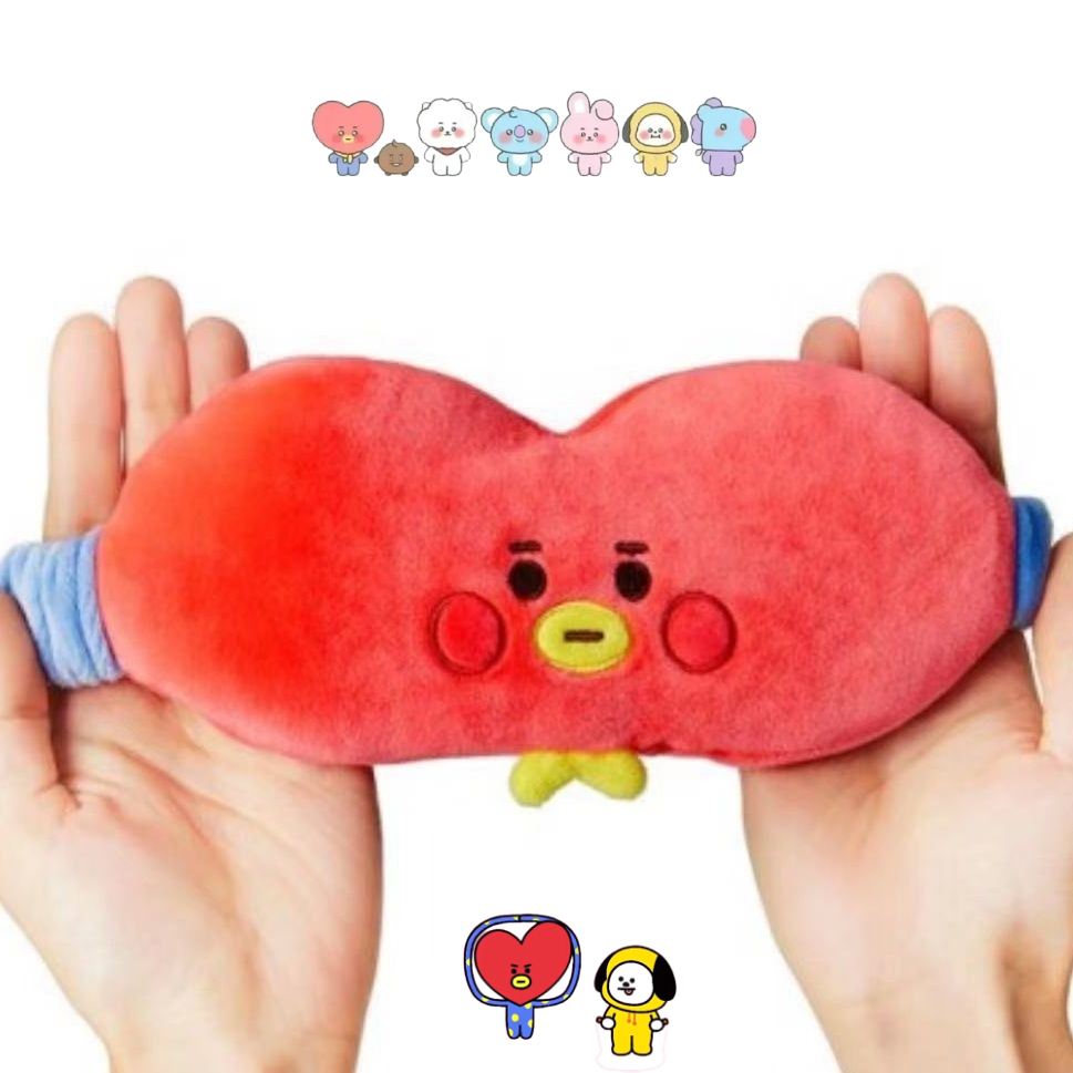 Anime Cosplay Eyes - หน้ากากปิดตาตุ๊กตา BT21 น่ารัก สไตล์การ์ตูน สำหรับเดินทาง พักผ่อนในออฟฟิศ