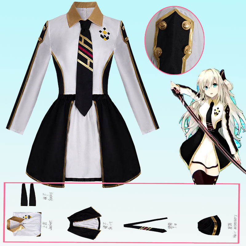 Anime Cosplay Dress - อะนิเมะสตรีเครื่องแต่งกายคอสเพลย์ชุด Sky Striker Ace Raye ชุดแม่บ้านชุด