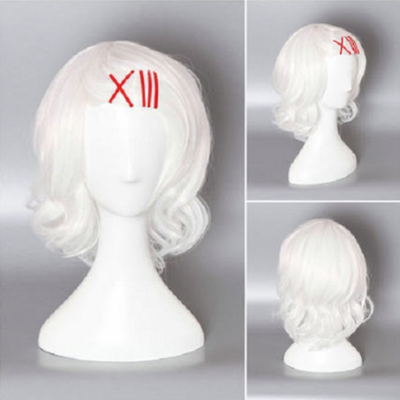 Anime Cosplay Tokyo Ghoul - อะนิเมะโตเกียวกูล จูโซ ซูซึยะ จูซูโอะสีขาวบริสุทธิ์ทนความร้อนคอสเพลย์วิกผมพร้อมกิ๊บติดผม+หมวกวิกผม