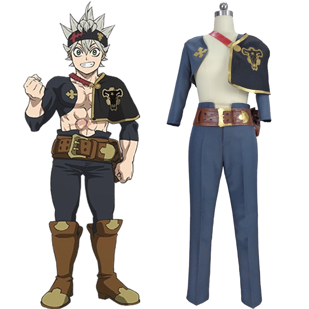 Black Clover Grimoire - แอสต้าคอสเพลย์เครื่องแต่งกายอะนิเมะดาบแห่งราชานักเวท ชุดเครื่องแบบอัศวินเวทมนตร์ S002