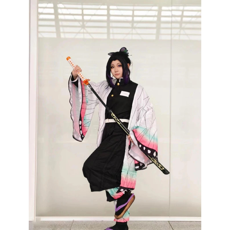 Demon Slayer Haori - ชุดคอสเพลย์อนิเมะดาบพิฆาตอสูร ปี 2025 ชุดคอสเพลย์โคโจ ชิโนบุ พร้อมวิกผม