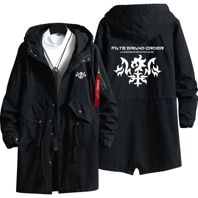 Fullmetal Alchemist Coat - ใหม่ FGO เสื้อโค้ท เนโร เซเบอร์เสื้อฮู้ดคอสเพลย์เทรนช์แฟชั่นผู้ชายฤดูใบไม้ร่วงฤดูหนาวผ้าฝ้ายซิปอะนิเมะเสื้อแจ็คเก็ตโอเวอร์โค้ท 6