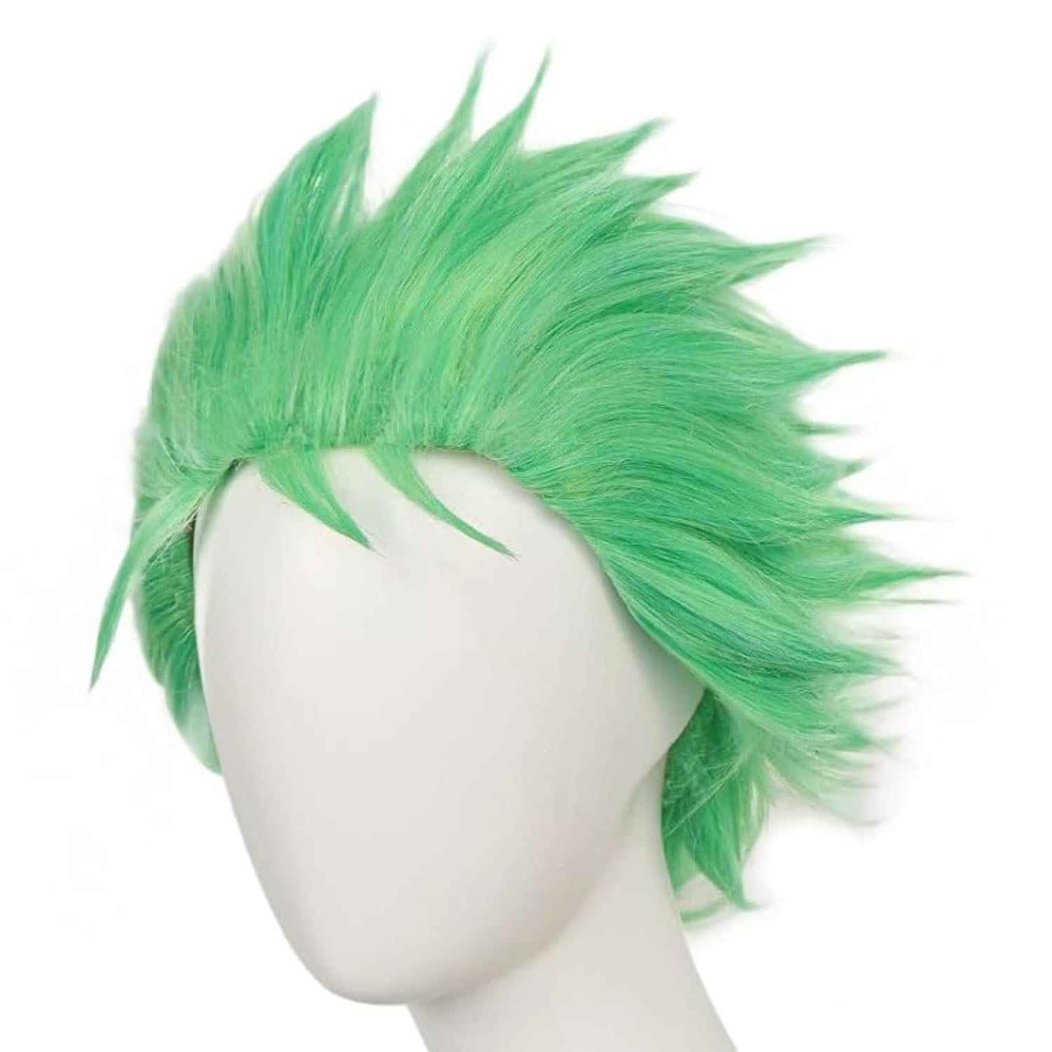 สั้นวิกผมสีเขียวสําหรับชายแสงห - Cosplay Anime Zoro บทวิจารณ์และราคา