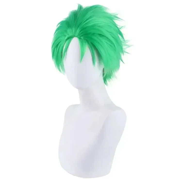 อะนิเมะ Slicked-กลับวิกผมสีเขี - Cosplay Anime Zoro บทวิจารณ์และราคา