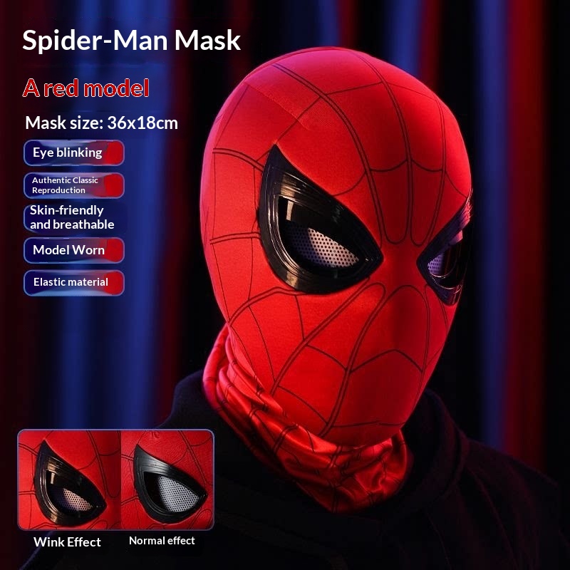 หน้ากากสไปเดอร์แมน Spider-Man  - Anime Cosplay Eyes บทวิจารณ์และราคา