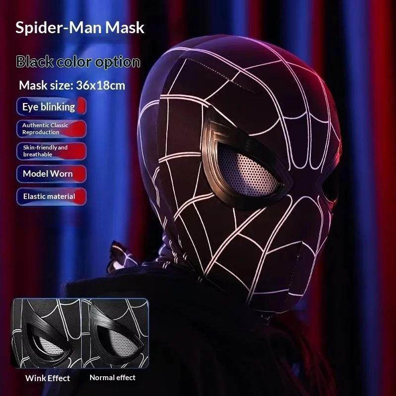 หน้ากากสไปเดอร์แมน Spider-Man  - Anime Cosplay Eyes บทวิจารณ์และราคา
