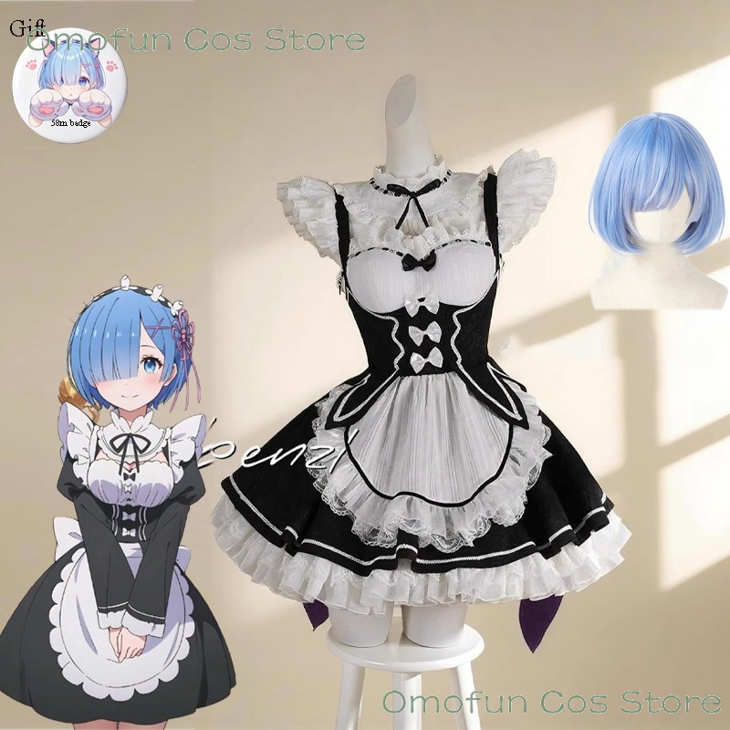 ชุดคอสเพลย์เรม รีมุ แบบแม่บ้าน - Anime Cosplay Rem บทวิจารณ์และราคา