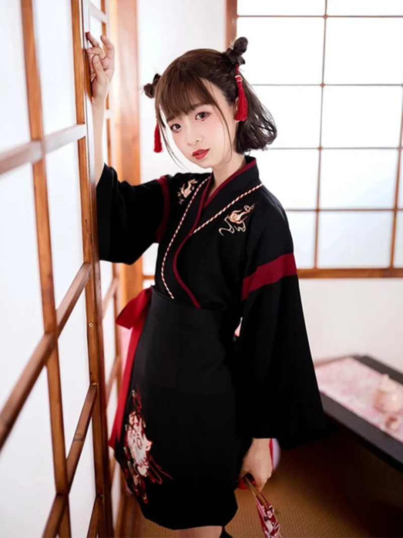ญี่ปุ่นชุดกิโมโนผู้หญิงสีดําสี - Demon Slayer Haori บทวิจารณ์และราคา