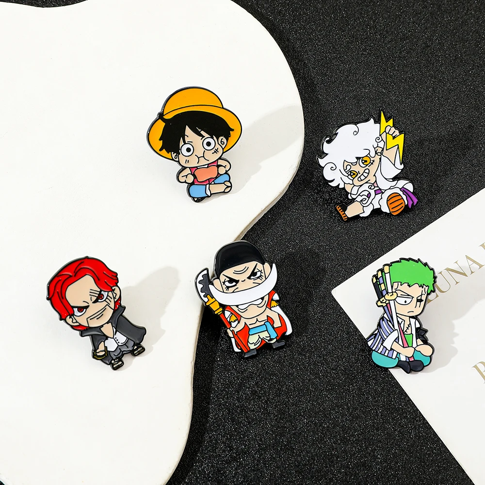 เข็มกลัดโลหะลายตัวละคร 5 ชิ้น  - Cosplay Anime Zoro บทวิจารณ์และราคา