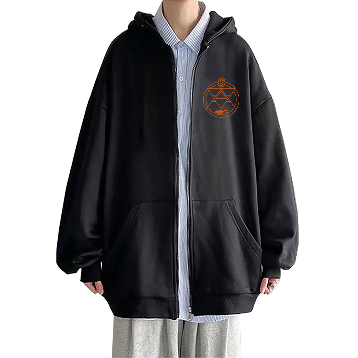 เสื้อฮู้ดซิปกราฟิกอนิเมะ Fullm - Fullmetal Alchemist Coat บทวิจารณ์และราคา
