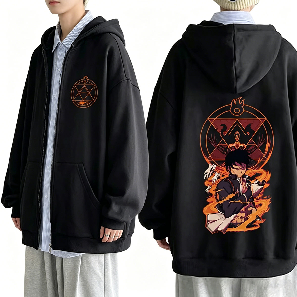 เสื้อฮู้ดซิปกราฟิกอนิเมะ Fullm - Fullmetal Alchemist Coat บทวิจารณ์และราคา